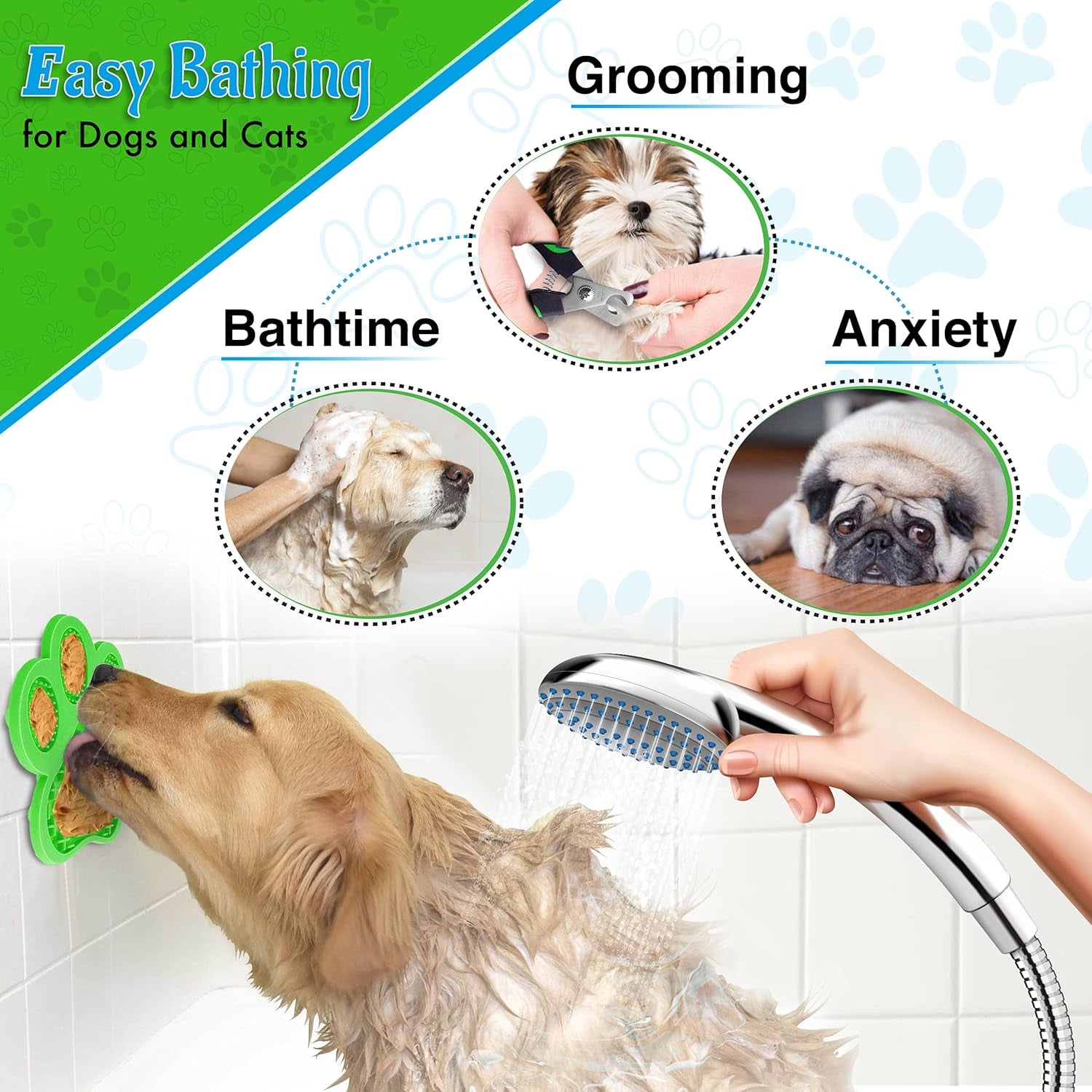 Ultimate Dog & Cat Nail Clippers with Nail File - Professional Trimmers for All Breeds - Grooming Tool with Lick Mat - Stylish Green Design