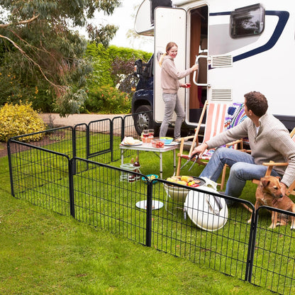 Dog Playpen Indoor, Extra Wide Outdoor Dog Fence Foldable Pet Puppy Exercise Pen for Yard/Garden/RV Camping, 16 Panels 24 Inch Height x 32 Inch Width